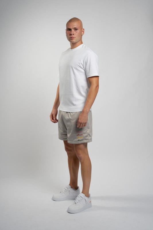 Grey Multi-coloured Mesh Shorts