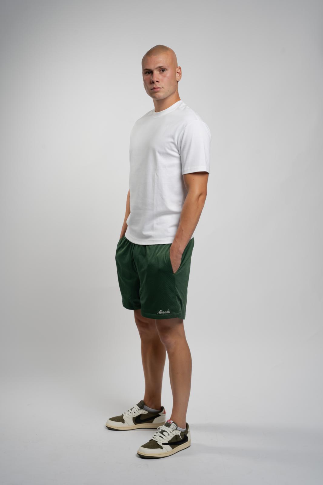 Royal Green Mesh Shorts